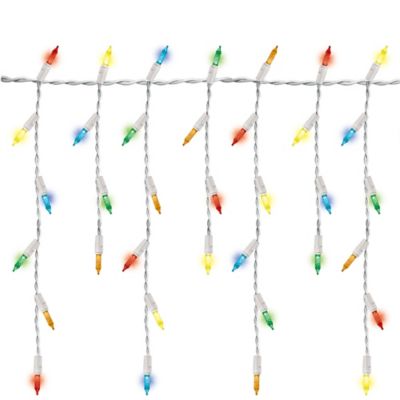 100-Bulb 8-Function Icicle LED Indoor/Outdoor String Lights - Bed Bath & Beyond
